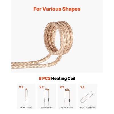 Αφαίρεση μπουλονιού θερμαντήρα επαγωγής VEVOR, κιτ μαγνητικής επαγωγικής θέρμανσης 1100W 230V, εργαλείο χειρός για την αφαίρεση παξιμαδιών, μίνι θερμαντική μηχανή για την αφαίρεση σκουριασμένων βιδών, εργαλεία επισκευής γκαράζ αυτοκινήτου με 8 πηνία και κουτί