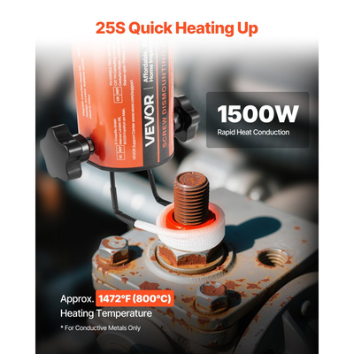 Αφαίρεση μπουλονιού θερμαντήρα επαγωγής VEVOR, κιτ θερμαντήρα μαγνητικής επαγωγής 1500W 230V, εργαλείο χειρός για την αφαίρεση παξιμαδιών, μίνι θερμαντική μηχανή για την αφαίρεση σκουριασμένων βιδών, εργαλεία επισκευής γκαράζ αυτοκινήτου με 8 πηνία και κουτί