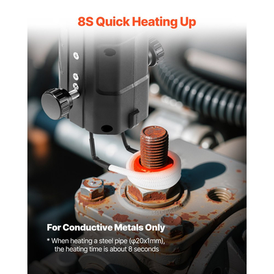 Αφαίρεση μπουλονιών επαγωγικής θερμάστρας VEVOR, Κιτ μαγνητικής επαγωγικής θερμάστρας 1800W 230V, Εργαλείο χειρός για αφαίρεση παξιμαδιών, Μίνι θερμαντική μηχανή για αφαίρεση σκουριασμένων βιδών, Εργαλεία επισκευής γκαράζ αυτοκινήτου με 4 πηνία και κουτί