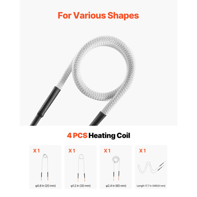 Αφαίρεση μπουλονιών επαγωγικής θερμάστρας VEVOR, Κιτ μαγνητικής επαγωγικής θερμάστρας 1800W 230V, Εργαλείο χειρός για αφαίρεση παξιμαδιών, Μίνι θερμαντική μηχανή για αφαίρεση σκουριασμένων βιδών, Εργαλεία επισκευής γκαράζ αυτοκινήτου με 4 πηνία και κουτί