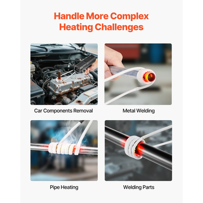 Αφαίρεση μπουλονιών επαγωγικής θερμάστρας VEVOR, Κιτ μαγνητικής επαγωγικής θερμάστρας 1800W 230V, Εργαλείο χειρός για αφαίρεση παξιμαδιών, Μίνι θερμαντική μηχανή για αφαίρεση σκουριασμένων βιδών, Εργαλεία επισκευής γκαράζ αυτοκινήτου με 4 πηνία και κουτί