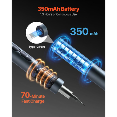 Σετ ηλεκτρικών κατσαβιδιών ακριβείας VEVOR, 48 μαγνητικές μύτες, μίνι ηλεκτρικό κατσαβίδι με μαγνητικό κουτί αποθήκευσης, ατσάλινες μύτες S2, φως LED, φόρτιση τύπου C, για επισκευή τηλεφώνων, φορητών υπολογιστών και ηλεκτρονικών ειδών