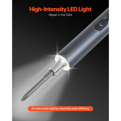 Σετ ηλεκτρικών κατσαβιδιών ακριβείας VEVOR, 48 μαγνητικές μύτες, μίνι ηλεκτρικό κατσαβίδι με μαγνητικό κουτί αποθήκευσης, ατσάλινες μύτες S2, φως LED, φόρτιση τύπου C, για επισκευή τηλεφώνων, φορητών υπολογιστών και ηλεκτρονικών ειδών