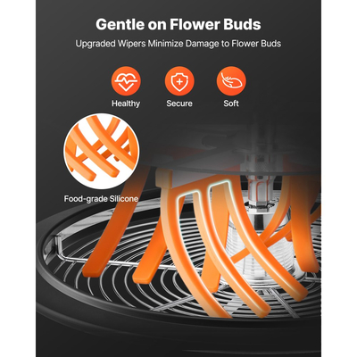 Χλοοκοπτικό VEVOR Bud Leaf Bowl, Χειροκίνητο ψαλίδι μπουμπουκιών 335 mm, με αιχμηρές λεπίδες από ανοξείδωτο ατσάλι, οπτική κοπή, μηχανή υδροπονικής κοπής υγρής και ξηρής, περιστρεφόμενη περιστροφή για φυτά, φύλλα, μπουμπούκια, λουλούδια