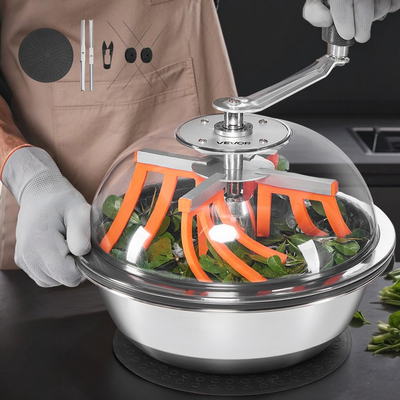Χλοοκοπτικό VEVOR Bud Leaf Bowl, Χειροκίνητο ψαλίδι μπουμπουκιών 335 mm, με αιχμηρές λεπίδες από ανοξείδωτο ατσάλι, οπτική κοπή, μηχανή υδροπονικής κοπής υγρής και ξηρής, περιστρεφόμενη περιστροφή για φυτά, φύλλα, μπουμπούκια, λουλούδια