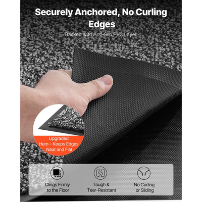 Πατάκι εισόδου VEVOR, 1524 x 914 mm Εμπορικό πατάκι δαπέδου για εσωτερικούς και εξωτερικούς χώρους, Βιομηχανικό χαλί εισόδου με υπόστρωμα PVC, Πλενόμενο χαλί εισόδου βαρέως τύπου για διάδρομο, κουζίνα, μπαλκόνι, γκαράζ, γκρι
