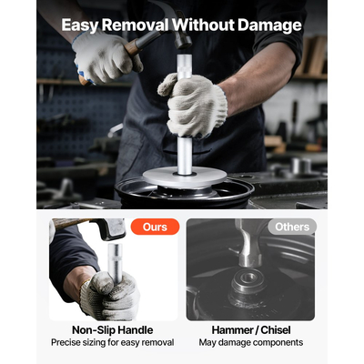 Κιτ Πίεσης Ρουλεμάν VEVOR, 7 τεμάχια, Σετ Κατσαβιδιού Ρουλεμάν και Στεγανοποίησης με 5 Δακτυλίους, Άξονα Λαβής και Ράβδο Επέκτασης, Σετ Εργαλείων Κατσαβιδιού Δακτυλίου, Κιτ Εργαλείων Εγκατάστασης Αφαίρεσης Βαριάς Χρήσης με Θήκη Αποθήκευσης