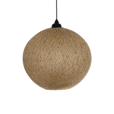 GLOBOSTAR® SOLEI 205-0001 Boho Κρεμαστό Φωτιστικό Οροφής με Ντουί 1 x E27 AC 220-240V IP20 - Μπεζ - M40 x Π40 x Υ45cm