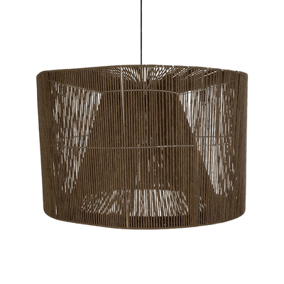 GLOBOSTAR® ZYLINDER 205-0023 Boho Κρεμαστό Φωτιστικό Οροφής με Ντουί 1 x E27 AC 220-240V IP20 - Καφέ - M80 x Π80 x Υ51cm