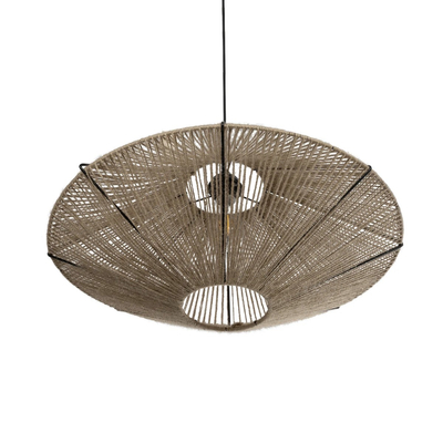 GLOBOSTAR® OVNI 205-0029 Boho Κρεμαστό Φωτιστικό Οροφής με Ντουί 1 x E27 AC 220-240V IP20 - Μπεζ - M60 x Π60 x Υ29cm