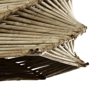 GLOBOSTAR® HUSLE 205-0045 Boho Κρεμαστό Φωτιστικό Οροφής με Ντουί 1 x E27 AC 220-240V IP20 - Μπεζ - M30 x Π30 x Υ28cm