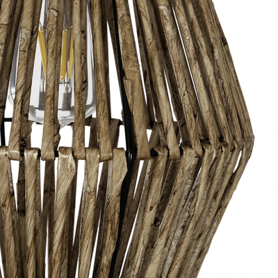 GLOBOSTAR® CASTILLO 205-0046 Boho Κρεμαστό Φωτιστικό Οροφής με Ντουί 1 x E27 AC 220-240V IP20 - Μπεζ - M26 x Π26 x Υ36cm