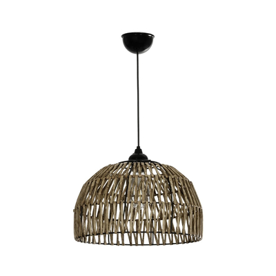 GLOBOSTAR® ARANCIA 205-0047 Boho Κρεμαστό Φωτιστικό Οροφής με Ντουί 1 x E27 AC 220-240V IP20 - Μπεζ - M35 x Π35 x Υ26cm