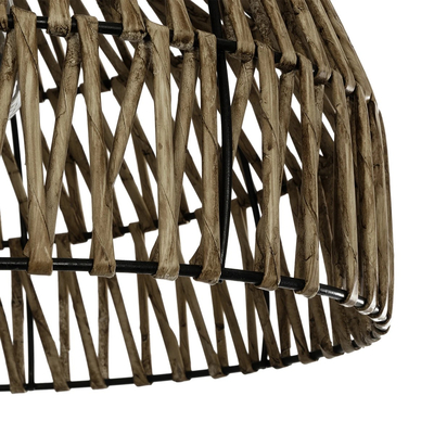 GLOBOSTAR® ARANCIA 205-0047 Boho Κρεμαστό Φωτιστικό Οροφής με Ντουί 1 x E27 AC 220-240V IP20 - Μπεζ - M35 x Π35 x Υ26cm