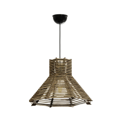 GLOBOSTAR® MEGALISTO 205-0051 Boho Κρεμαστό Φωτιστικό Οροφής με Ντουί 1 x E27 AC 220-240V IP20 - Μπεζ - M40 x Π40 x Υ26cm