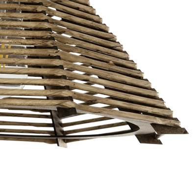 GLOBOSTAR® MEGALISTO 205-0051 Boho Κρεμαστό Φωτιστικό Οροφής με Ντουί 1 x E27 AC 220-240V IP20 - Μπεζ - M40 x Π40 x Υ26cm