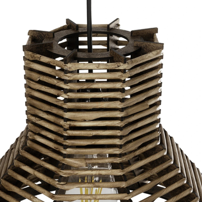 GLOBOSTAR® MEGALISTO 205-0051 Boho Κρεμαστό Φωτιστικό Οροφής με Ντουί 1 x E27 AC 220-240V IP20 - Μπεζ - M40 x Π40 x Υ26cm