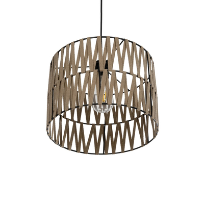 GLOBOSTAR® MARS 205-0054 Boho Κρεμαστό Φωτιστικό Οροφής με Ντουί 1 x E27 AC 220-240V IP20 - Μπεζ - M30 x Π30 x Υ24cm