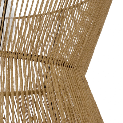 GLOBOSTAR® UPCONE 205-0056 Boho Κρεμαστό Φωτιστικό Οροφής με Ντουί 1 x E27 AC 220-240V IP20 - Μπεζ - M50 x Π50 x 43cm