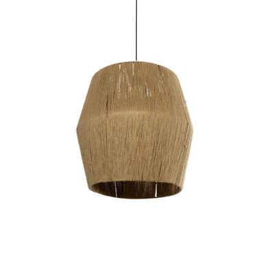 GLOBOSTAR® CONE 205-0058 Boho Κρεμαστό Φωτιστικό Οροφής με Ντουί 1 x E27 AC 220-240V IP20 - Μπεζ - M55 x Π55 x Υ50cm
