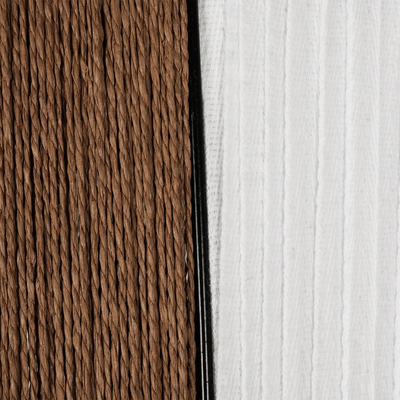 GLOBOSTAR® TAG 205-0059 Boho Κρεμαστό Φωτιστικό Οροφής με Ντουί 1 x E27 AC 220-240V IP20 - Λευκό & Καφέ - M30 x Π30 x Υ18cm