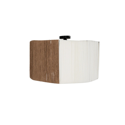 GLOBOSTAR® TAG 205-0060 Boho Κρεμαστό Φωτιστικό Οροφής με Ντουί 1 x E27 AC 220-240V IP20 - Μπεζ & Καφέ - M60 x Π60 x 35cm