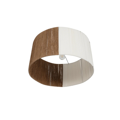 GLOBOSTAR® TAG 205-0060 Boho Κρεμαστό Φωτιστικό Οροφής με Ντουί 1 x E27 AC 220-240V IP20 - Μπεζ & Καφέ - M60 x Π60 x 35cm