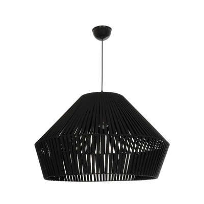 GLOBOSTAR® NUI 205-0062 Boho Κρεμαστό Φωτιστικό Οροφής με Ντουί 1 x E27 AC 220-240V IP20 - Μαύρο - M60 x Π60 x Υ41cm