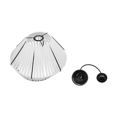 GLOBOSTAR® NUI 205-0063 Boho Κρεμαστό Φωτιστικό Οροφής με Ντουί 1 x E27 AC 220-240V IP20 - Λευκό - M36 x Π36 x Υ27cm