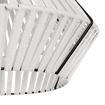 GLOBOSTAR® NUI 205-0063 Boho Κρεμαστό Φωτιστικό Οροφής με Ντουί 1 x E27 AC 220-240V IP20 - Λευκό - M36 x Π36 x Υ27cm