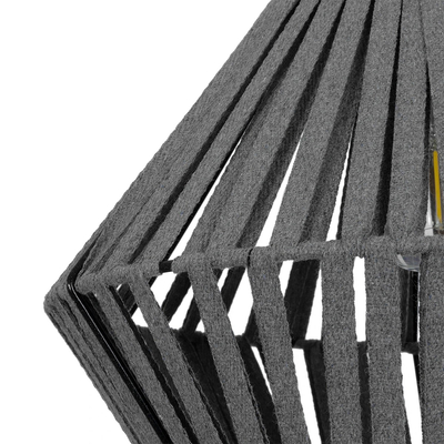 GLOBOSTAR® NUI 205-0065 Boho Κρεμαστό Φωτιστικό Οροφής με Ντουί 1 x E27 AC 220-240V IP20 - Γκρι - M36 x Π36 x Υ27cm