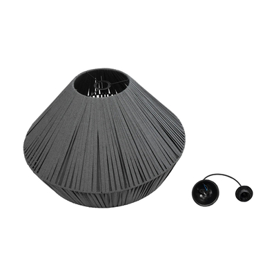 GLOBOSTAR® NUI 205-0066 Boho Κρεμαστό Φωτιστικό Οροφής με Ντουί 1 x E27 AC 220-240V IP20 - Γκρι - M60 x Π60 x Υ41cm