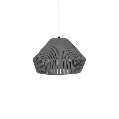 GLOBOSTAR® NUI 205-0066 Boho Κρεμαστό Φωτιστικό Οροφής με Ντουί 1 x E27 AC 220-240V IP20 - Γκρι - M60 x Π60 x Υ41cm