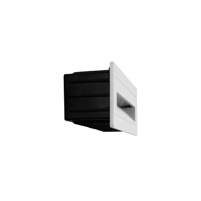 kelvo® STEPART KLV-101-0088 Μοντέρνο Χωνευτό Φωτιστικό Σκαλοπατιού - Διαδρόμου LED 6W 750lm 45° AC 220-240V Αδιάβροχο IP65 Θερμό Λευκό 2700K - Lumileds SMD Chip & TÜV SÜD Driver - Λευκό Ματ - Μ21 x Π5.5 x Υ6.5cm / Q20.3 x 5.6cm - 5 Χρόνια Εγγύηση