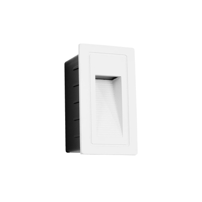 kelvo® STEPART KLV-101-0091 Μοντέρνο Χωνευτό Φωτιστικό Σκαλοπατιού - Διαδρόμου LED 3W 375lm 45° AC 220-240V Αδιάβροχο IP65 Θερμό Λευκό 2700K - Lumileds SMD Chip & TÜV SÜD Driver - Λευκό Ματ - Μ6 x Π5.5 x Υ10cm / Q5 x 9.61cm - 5 Χρόνια Εγγύηση