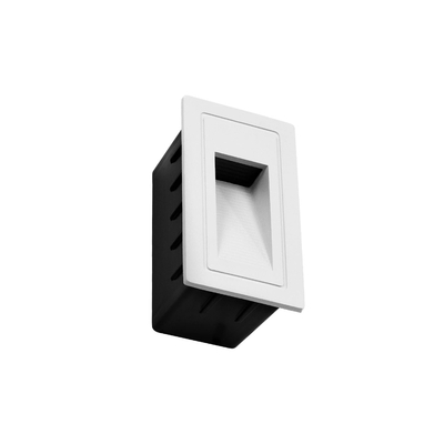 kelvo® STEPART KLV-101-0091 Μοντέρνο Χωνευτό Φωτιστικό Σκαλοπατιού - Διαδρόμου LED 3W 375lm 45° AC 220-240V Αδιάβροχο IP65 Θερμό Λευκό 2700K - Lumileds SMD Chip & TÜV SÜD Driver - Λευκό Ματ - Μ6 x Π5.5 x Υ10cm / Q5 x 9.61cm - 5 Χρόνια Εγγύηση