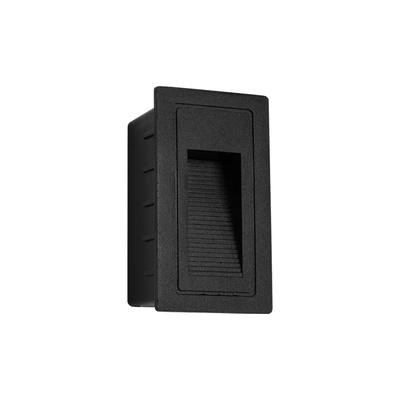 kelvo® STEPART KLV-101-0089 Μοντέρνο Χωνευτό Φωτιστικό Σκαλοπατιού - Διαδρόμου LED 3W 375lm 45° AC 220-240V Αδιάβροχο IP65 Θερμό Λευκό 2700K - Lumileds SMD Chip & TÜV SÜD Driver - Μαύρο Ματ - Μ5.5 x Π6 x Υ10cm / Q5 x 9.61cm - 5 Χρόνια Εγγύηση