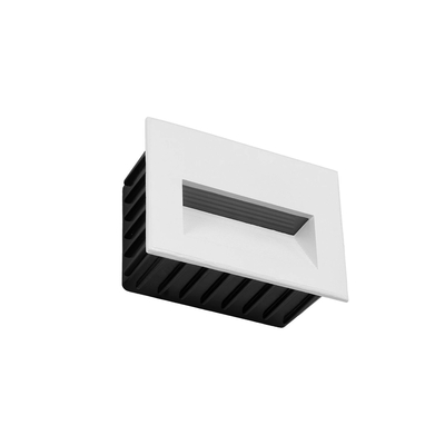 kelvo® STEPART KLV-101-0085 Μοντέρνο Χωνευτό Φωτιστικό Σκαλοπατιού - Διαδρόμου LED 6W 750lm 45° AC 220-240V Αδιάβροχο IP65 Θερμό Λευκό 2700K - Lumileds SMD Chip & TÜV SÜD Driver - Λευκό Ματ - Μ11.5 x Π5.3 x Υ8.3cm / Q10.63 x 7.61cm - 5 Χρόνια Εγγύηση