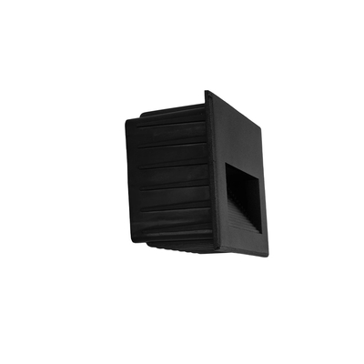 kelvo® STEPART KLV-101-0083 Μοντέρνο Χωνευτό Φωτιστικό Σκαλοπατιού - Διαδρόμου LED 6W 750lm 45° AC 220-240V Αδιάβροχο IP65 Θερμό Λευκό 2700K - Lumileds SMD Chip & TÜV SÜD Driver - Μαύρο Ματ - Μ11.5 x Π5.3 x Υ8.3cm / Q10.63 x 7.61cm - 5 Χρόνια Εγγύηση