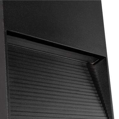 kelvo® STEPART KLV-101-0104 Μοντέρνο Φωτιστικό Σκαλοπατιού - Διαδρόμου LED 4W 500lm 45° AC 220-240V Αδιάβροχο IP65 Θερμό Λευκό 2700K - Lumileds SMD Chip & TÜV SÜD Driver - Μαύρο Ματ - Μ15 x Π3.5 x Υ15cm - 5 Χρόνια Εγγύηση