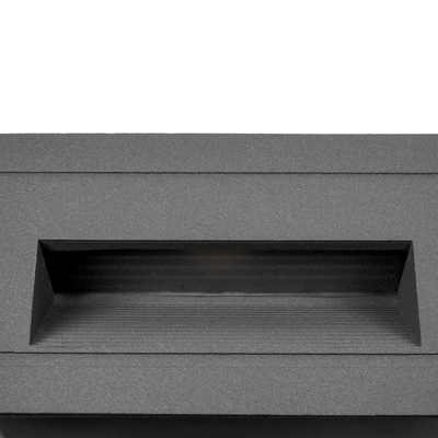 kelvo® STEPART KLV-101-0081 Μοντέρνο Χωνευτό Φωτιστικό Σκαλοπατιού - Διαδρόμου LED 3W 375lm 45° AC 220-240V Αδιάβροχο IP65 Θερμό Λευκό 2700K - Lumileds SMD Chip & TÜV SÜD Driver - Γκρι Ανθρακί Ματ - Μ10.5 x Π4.5 x Υ6cm / Q9.12 x 4.49cm - 5 Χρόνια Εγγύηση