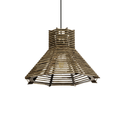 GLOBOSTAR® MEGALISTO 205-0051 Boho Κρεμαστό Φωτιστικό Οροφής με Ντουί 1 x E27 AC 220-240V IP20 - Μπεζ - M40 x Π40 x Υ26cm