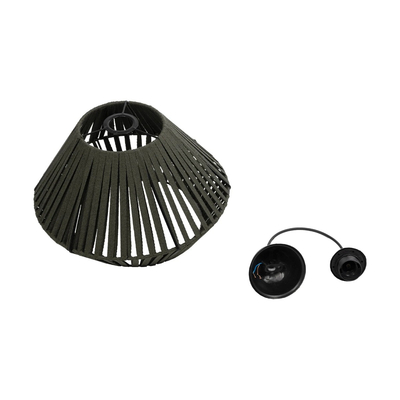 GLOBOSTAR® NUI 205-0069 Boho Κρεμαστό Φωτιστικό Οροφής με Ντουί 1 x E27 AC 220-240V IP20 - Πρασίνο - M36 x Π36 x Υ27cm