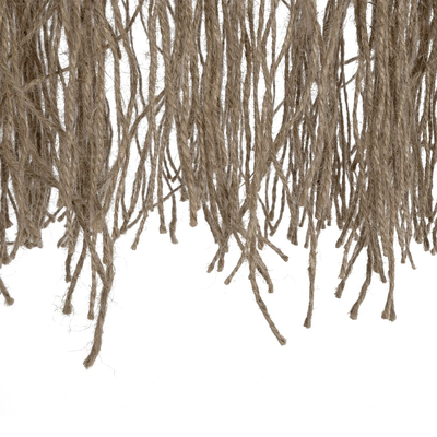 GLOBOSTAR® ROKA 205-0075 Boho Κρεμαστό Φωτιστικό Οροφής με Ντουί 1 x E27 AC 220-240V IP20 - Μπεζ - M30 x Π30 x Υ45cm