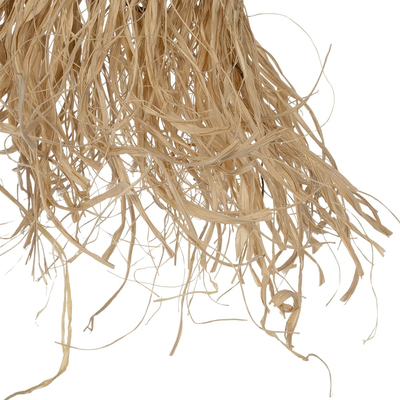 GLOBOSTAR® RIKTA 205-0077 Boho Κρεμαστό Φωτιστικό Οροφής με Ντουί 1 x E27 AC 220-240V IP20 - Μπεζ - M20 x Π20 x Υ30cm