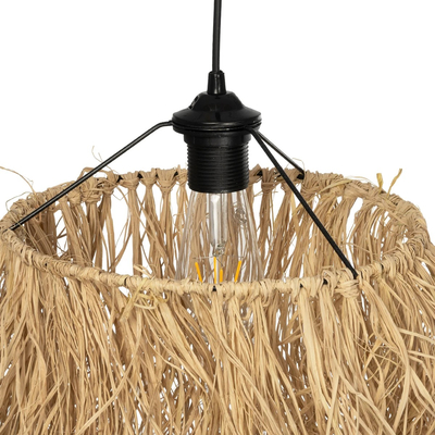GLOBOSTAR® PIOVERE 205-0078 Boho Κρεμαστό Φωτιστικό Οροφής με Ντουί 1 x E27 AC 220-240V IP20 - Μπεζ - M35 x Π35 x Υ70cm