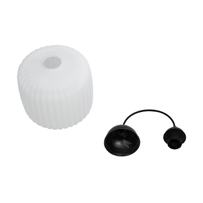 GLOBOSTAR® MELONI 206-0015 Μοντέρνο Κρεμαστό Φωτιστικό Οροφής με Ντουί 1 x E27 AC 220-240V IP20 - Λευκό - Μ20 x Π20 x Υ20cm