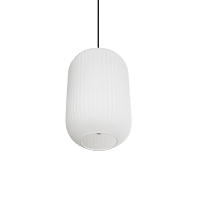 GLOBOSTAR® MELONI 206-0019 Μοντέρνο Κρεμαστό Φωτιστικό Οροφής με Ντουί 1 x E27 AC 220-240V IP20 - Λευκό - Μ20 x Π20 x Υ38cm