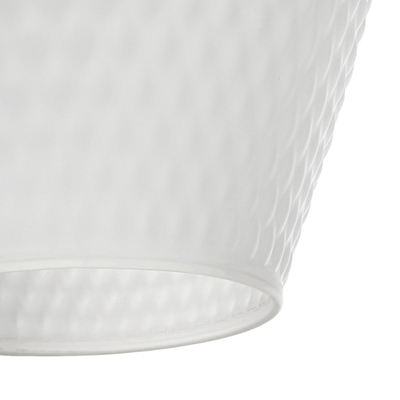 GLOBOSTAR® SKLO 206-0023 Μοντέρνο Κρεμαστό Φωτιστικό Οροφής με Ντουί 1 x E27 AC 220-240V IP20 - Λευκό - Μ22 x Π22 x Υ31cm