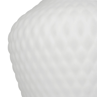 GLOBOSTAR® SKLO 206-0023 Μοντέρνο Κρεμαστό Φωτιστικό Οροφής με Ντουί 1 x E27 AC 220-240V IP20 - Λευκό - Μ22 x Π22 x Υ31cm